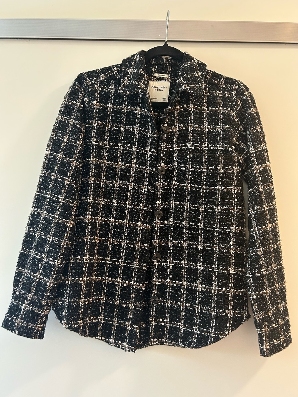 Abercrombie & Fitch oversized tweed shacket